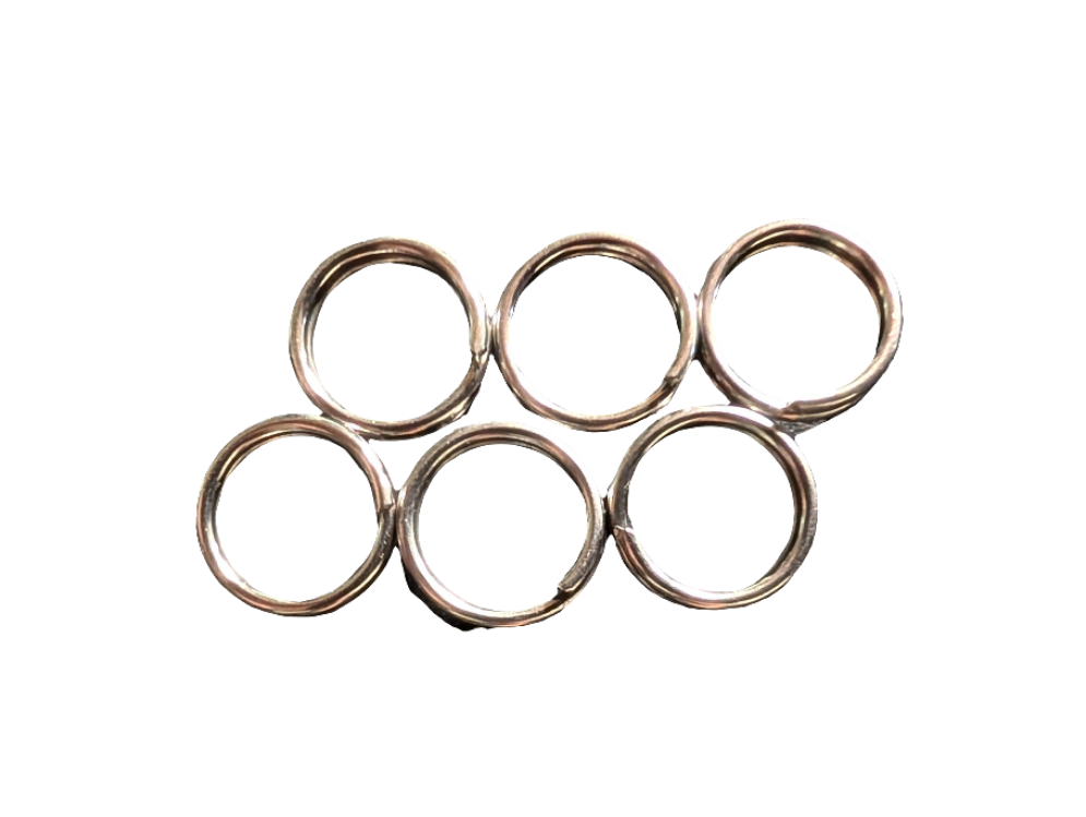 Stainless Split Rings, Silver Finish (12 Pack)