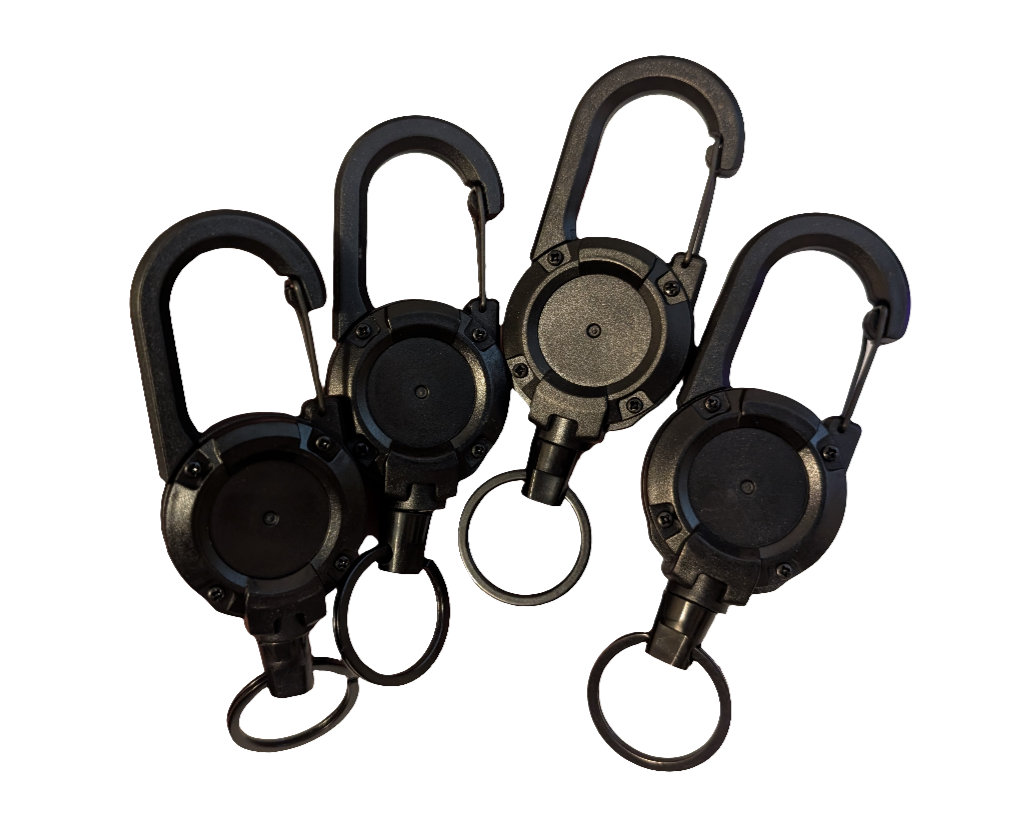 Retractable Clip 24", 4-Pack (Black)