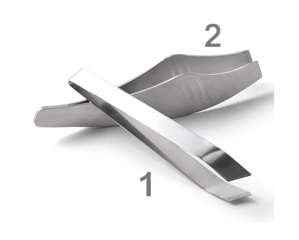 Fish Bone Tweezers, Stainless Steel. (2 Sizes with Comfort Grip)