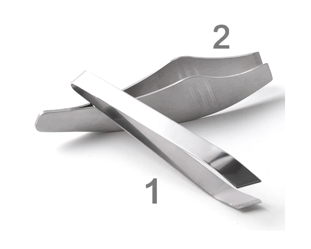 Fish Bone Tweezers, Stainless Steel. (2 Sizes with Comfort Grip)