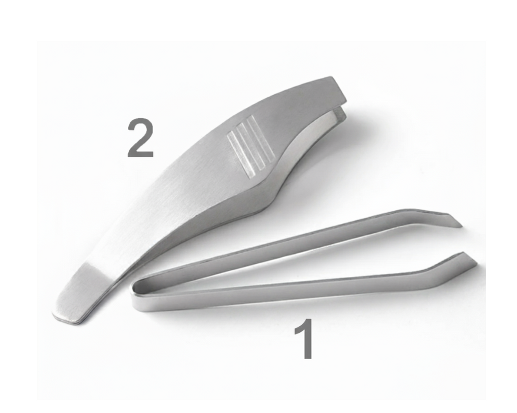 Fish Bone Tweezers, Stainless Steel. (2 Sizes with Comfort Grip)