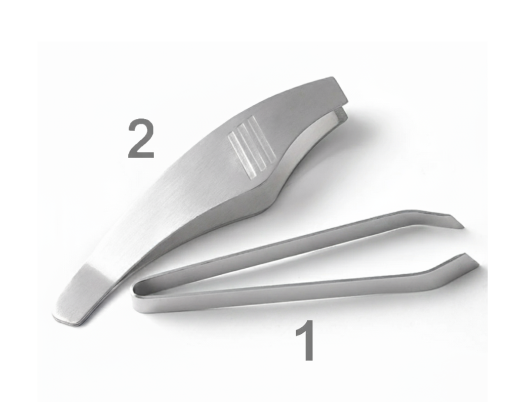 Fish Bone Tweezers, Stainless Steel. (2 Sizes with Comfort Grip)