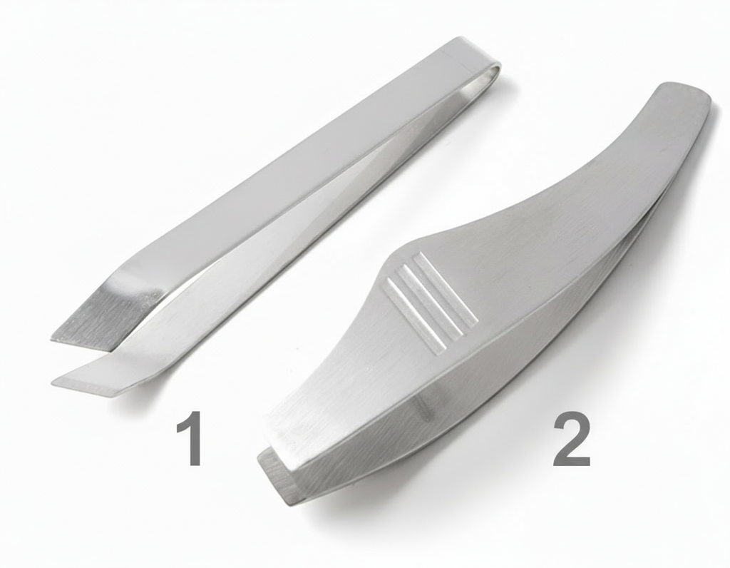 Fish Bone Tweezers, Stainless Steel. (2 Sizes with Comfort Grip)