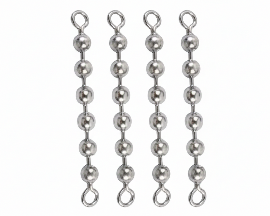 Stainless 6-Bead Swivels (4 Pack)