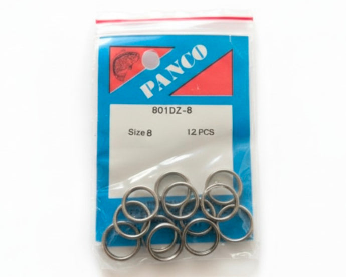 Stainless Split Rings, Silver Finish (12 Pack)