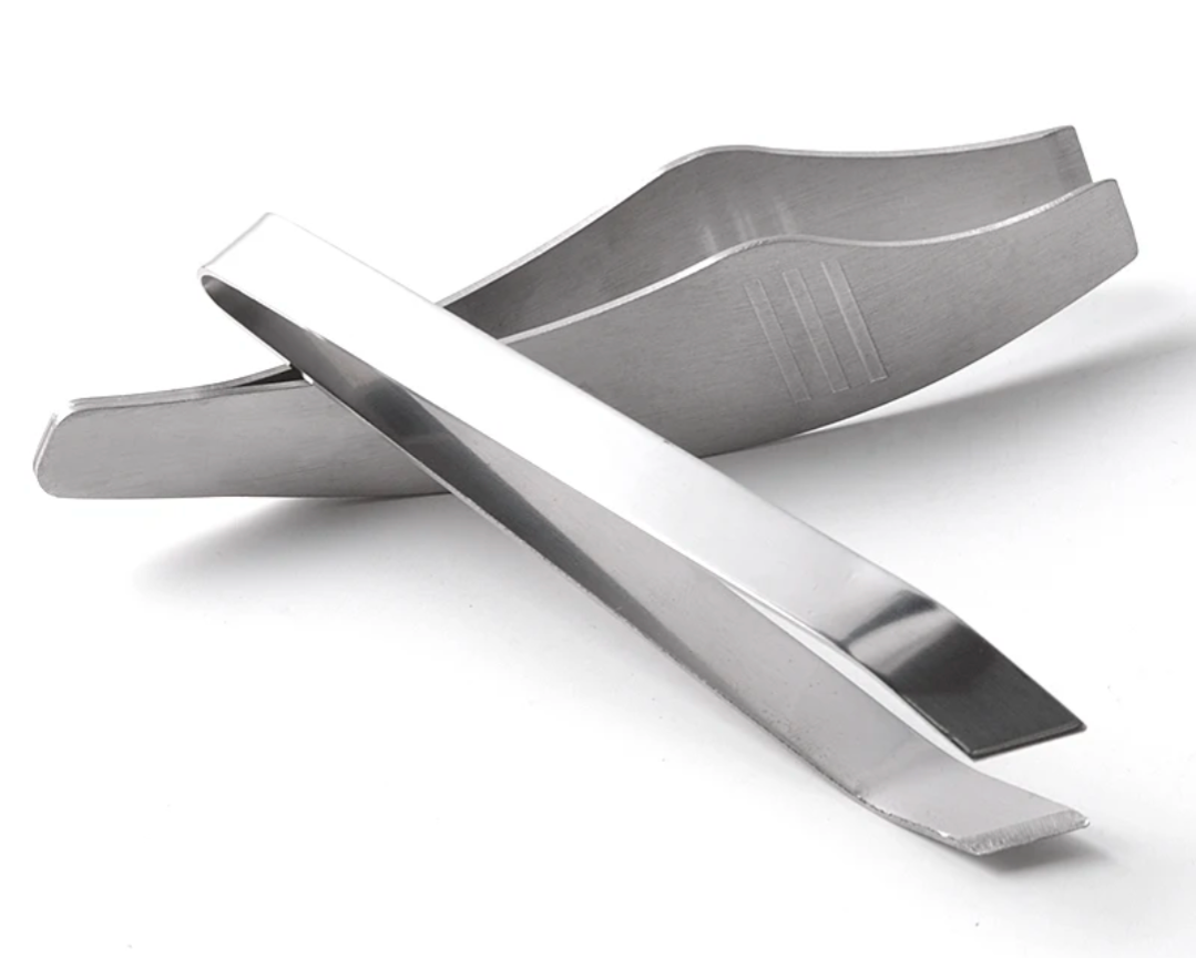 Fish Bone Tweezers, Stainless Steel. (2 Sizes with Comfort Grip)