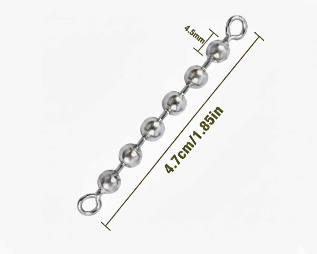 Stainless 6-Bead Swivels (4 Pack)